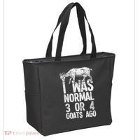 I Was Normal 3 Or 4 Goats Ago Goat Tote Bag thumb 2