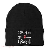 I Was Normal 3 Poodles Ago Funny Poodle Dog Puppy Lover Gift Beanie thumb 0