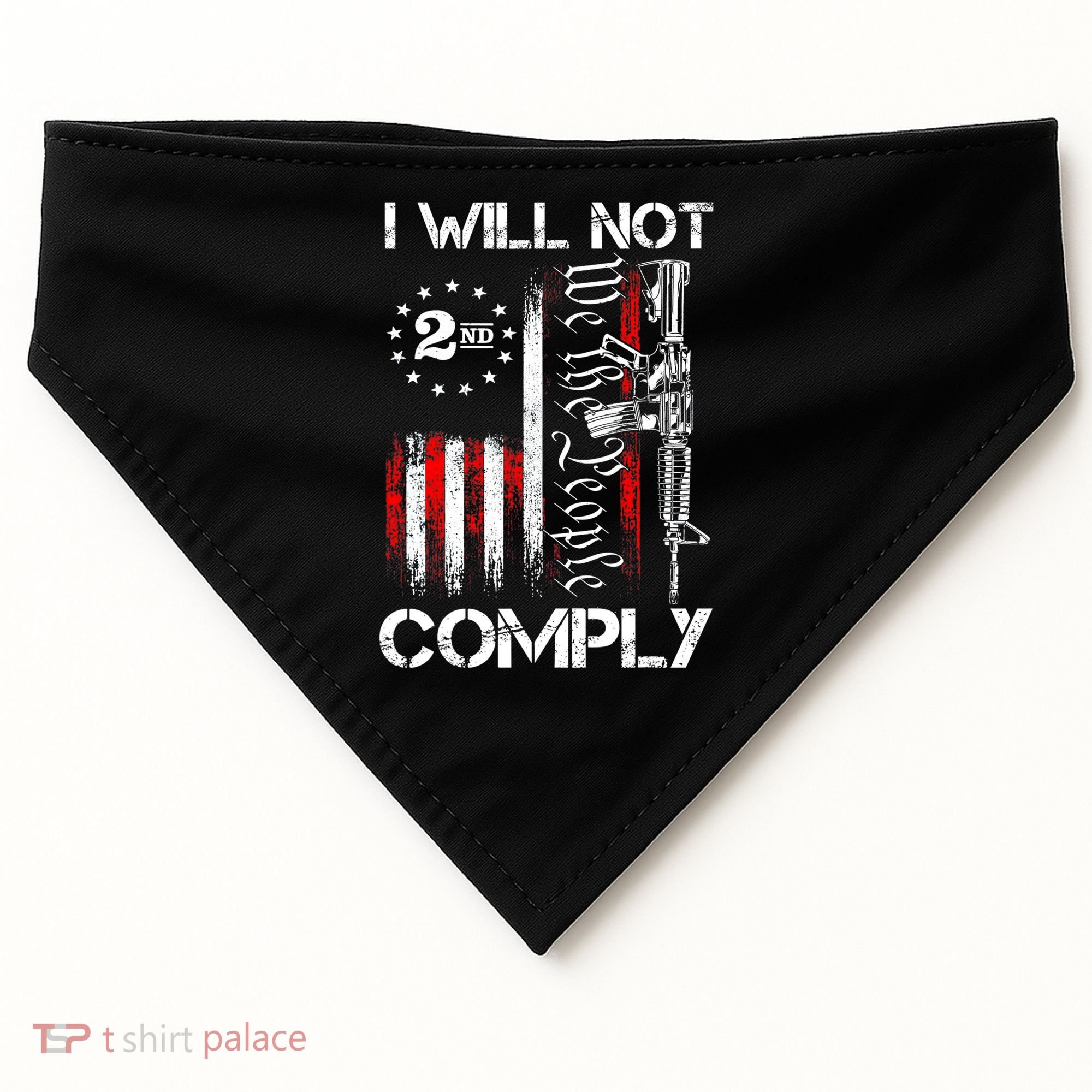 I Will Not Comply 2nd Amendment Gun Owner USA-Made Doggie Bandana
