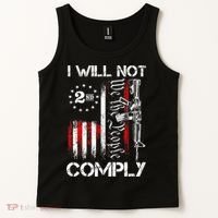 I Will Not Comply 2nd Amendment Gun Owner Tank Top thumb 2