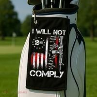 I Will Not Comply 2nd Amendment Gun Owner Golf Towel thumb 2
