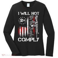 I Will Not Comply 2nd Amendment Gun Owner Women's Long Sleeve Shirt thumb 0