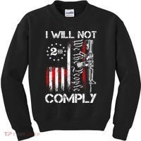 I Will Not Comply 2nd Amendment Gun Owner Kids Sweatshirt thumb 0