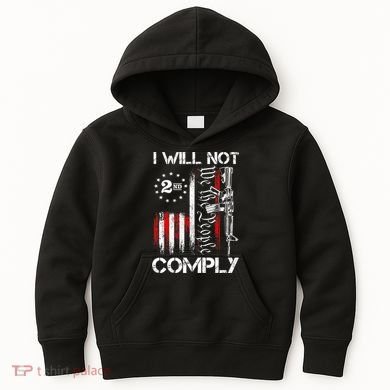 I Will Not Comply 2nd Amendment Gun Owner Kids Hoodie