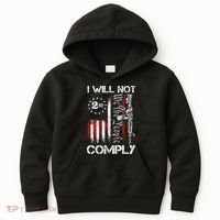 I Will Not Comply 2nd Amendment Gun Owner Kids Hoodie thumb 0