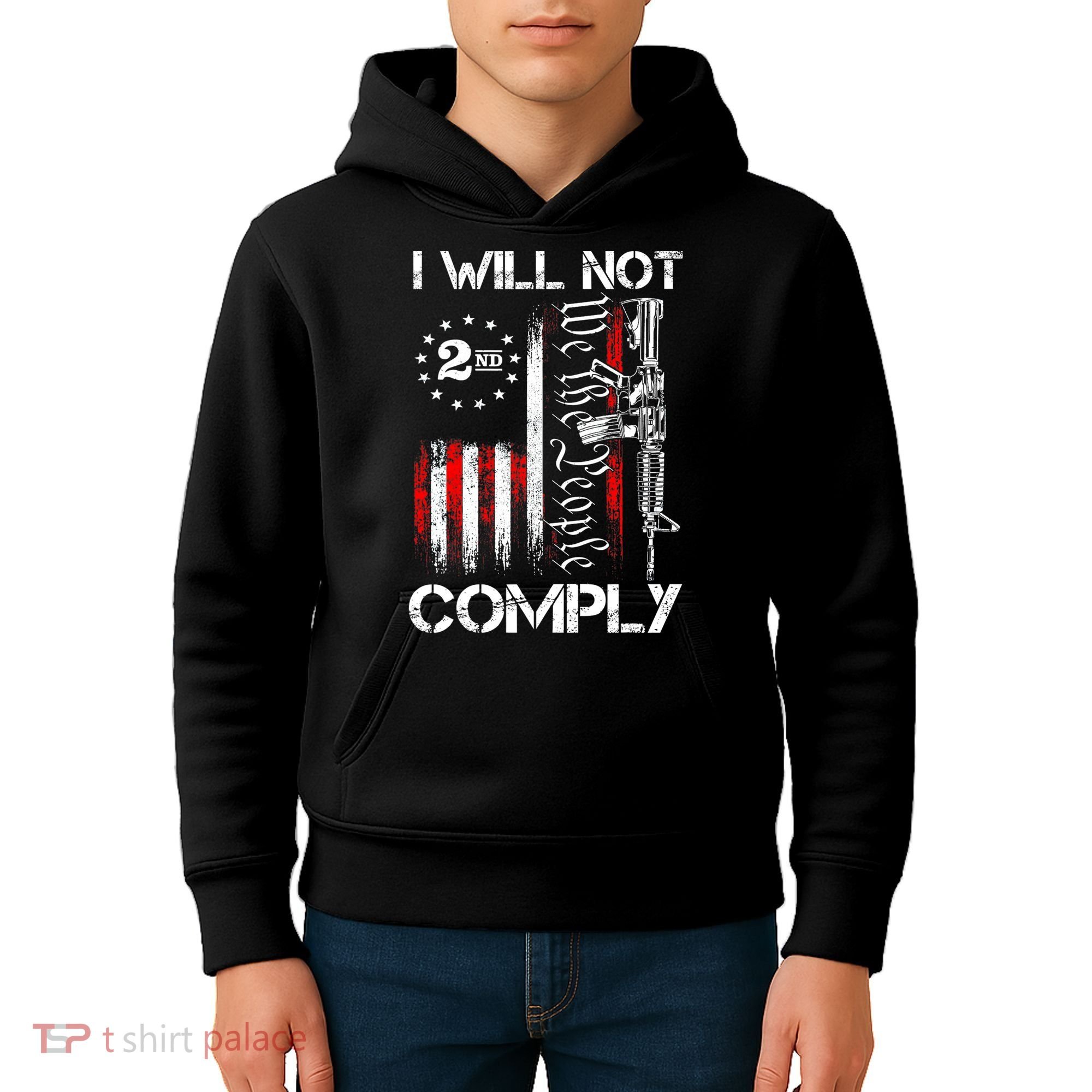 I Will Not Comply 2nd Amendment Gun Owner Kids Hoodie