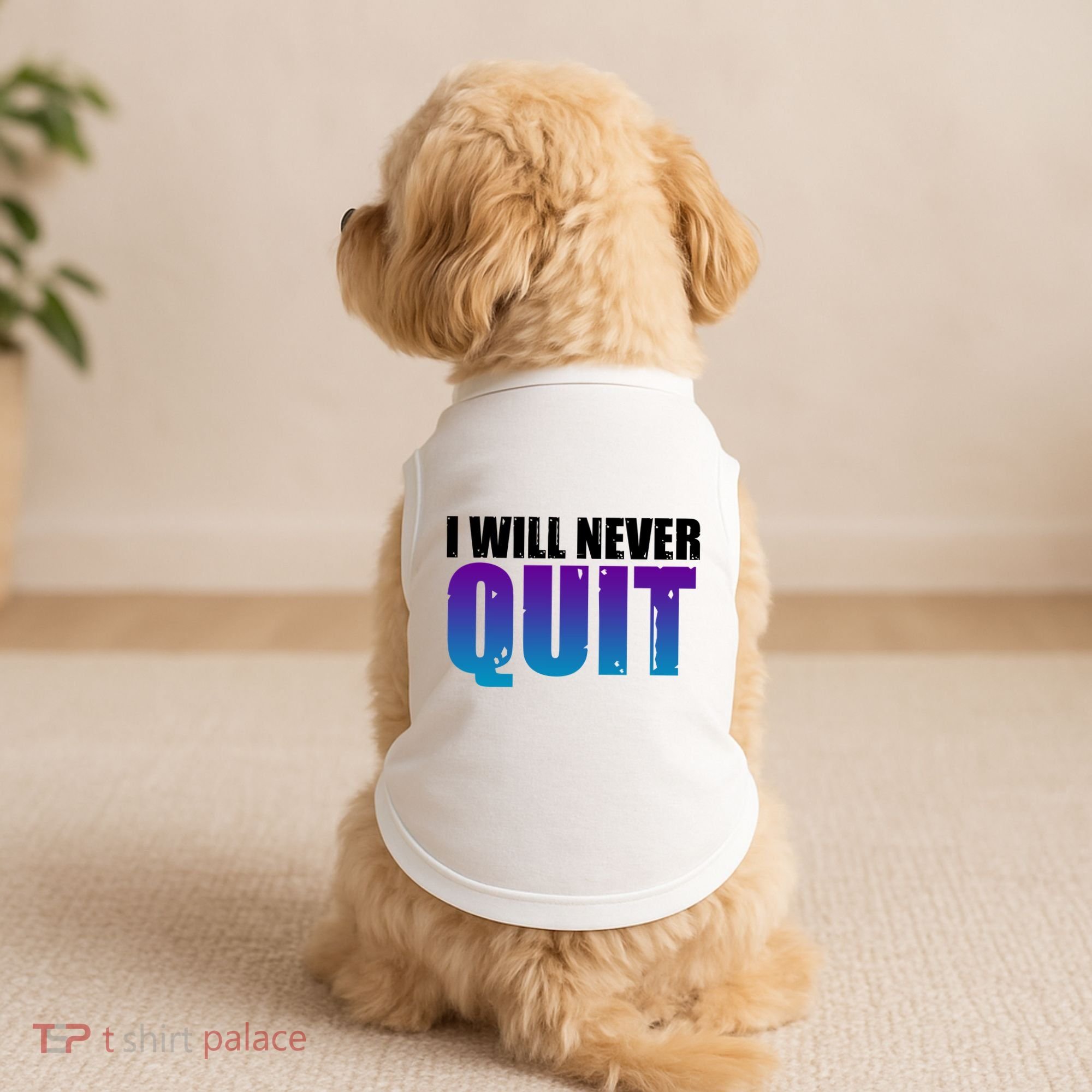 I Will Never Quit Suicide Prevention Doggie Tank