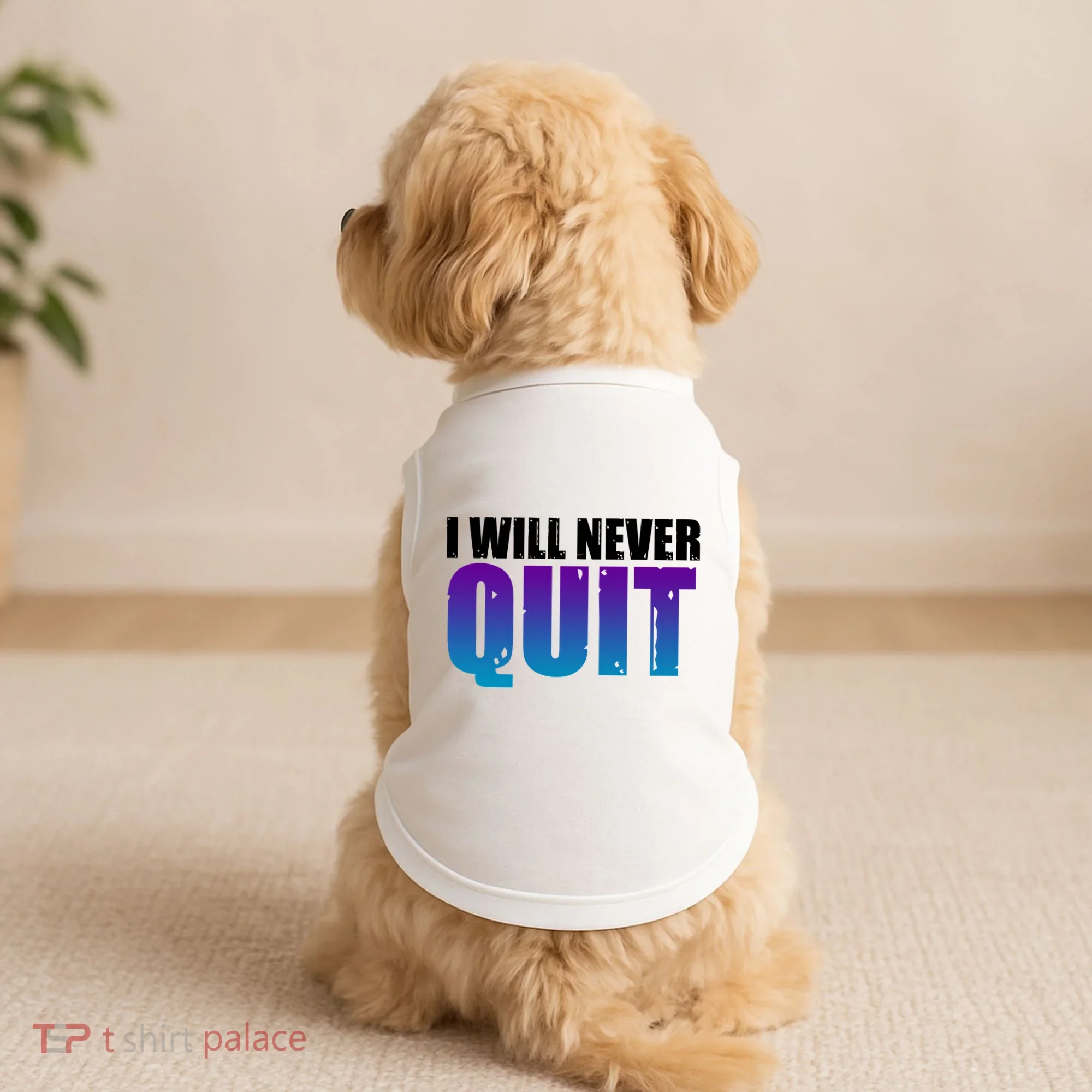 I Will Never Quit Suicide Prevention Doggie Tank