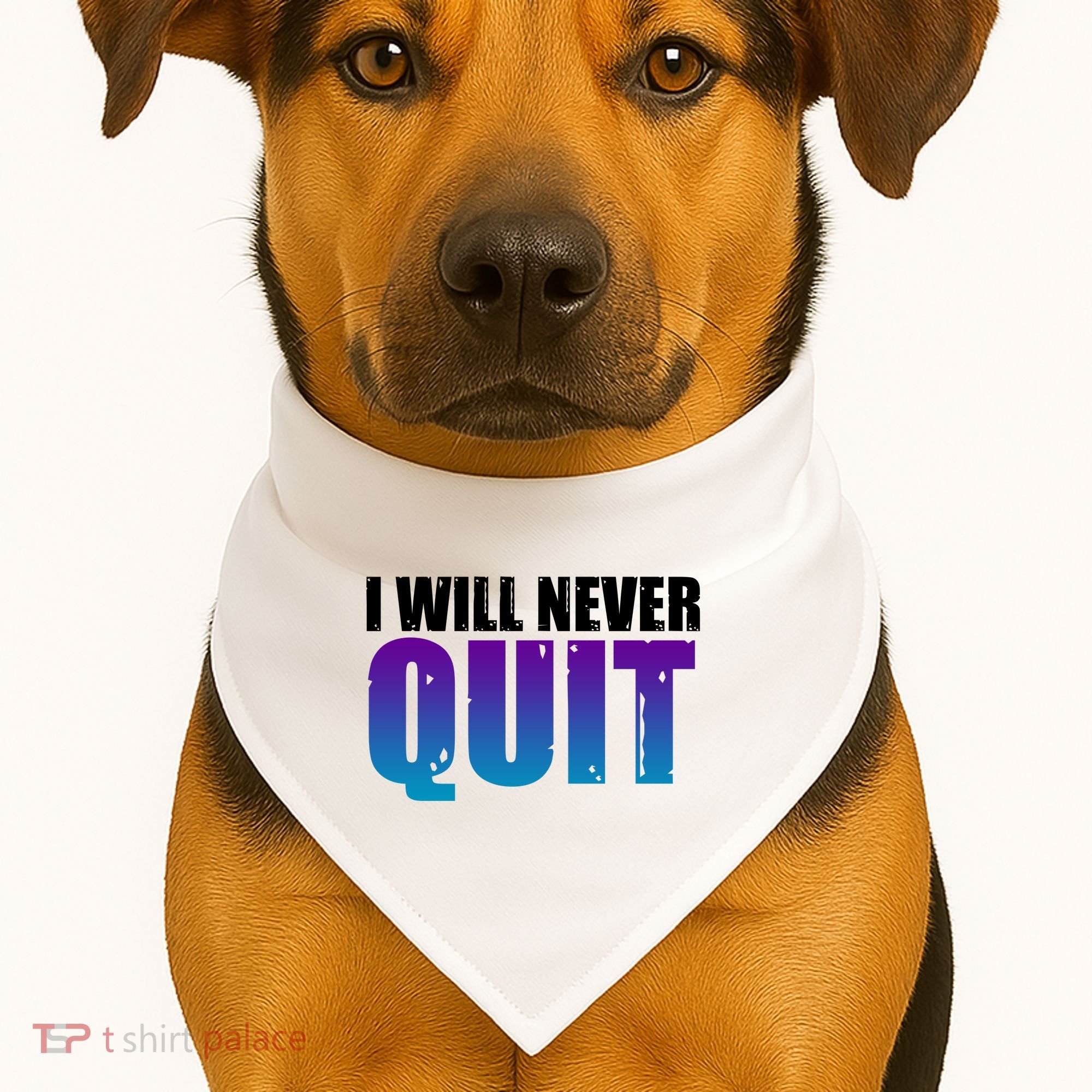I Will Never Quit Suicide Prevention USA-Made Doggie Bandana