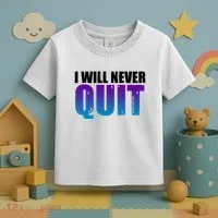 I Will Never Quit Suicide Prevention Toddler T-Shirt thumb 3