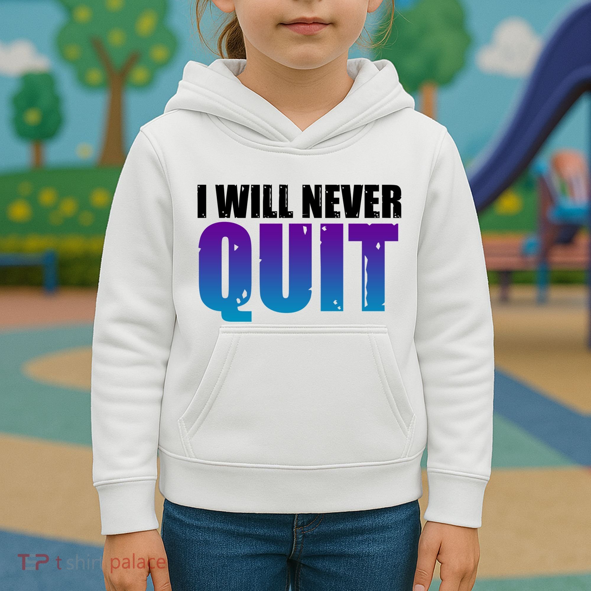 I Will Never Quit Suicide Prevention Kids Hoodie