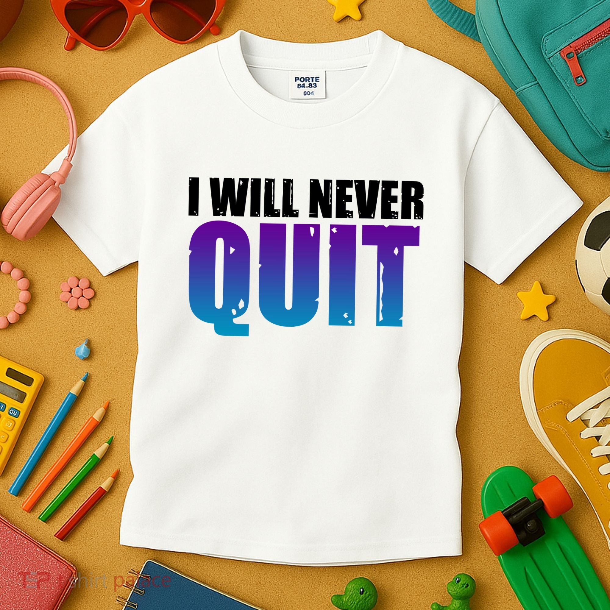 I Will Never Quit Suicide Prevention Kids T-Shirt