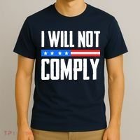 I Will Not Comply No Mandates American Flag Medical Freedom T-Shirt thumb 3