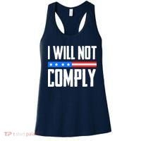 I Will Not Comply No Mandates American Flag Medical Freedom Women's Tank Top thumb 0