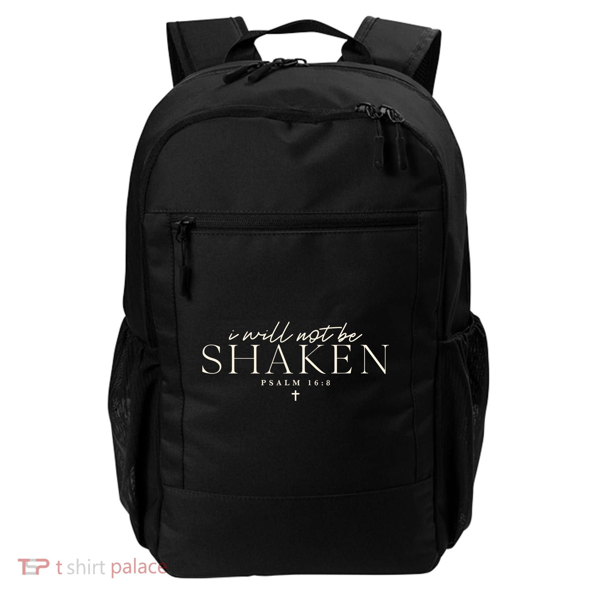 I Will Not Be Shaken Christian Minimal Backpack