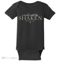I Will Not Be Shaken Christian Minimal Baby Bodysuit thumb 0