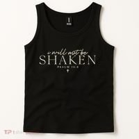 I Will Not Be Shaken Christian Minimal Tank Top thumb 2