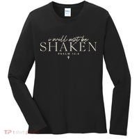 I Will Not Be Shaken Christian Minimal Women's Long Sleeve Shirt thumb 0