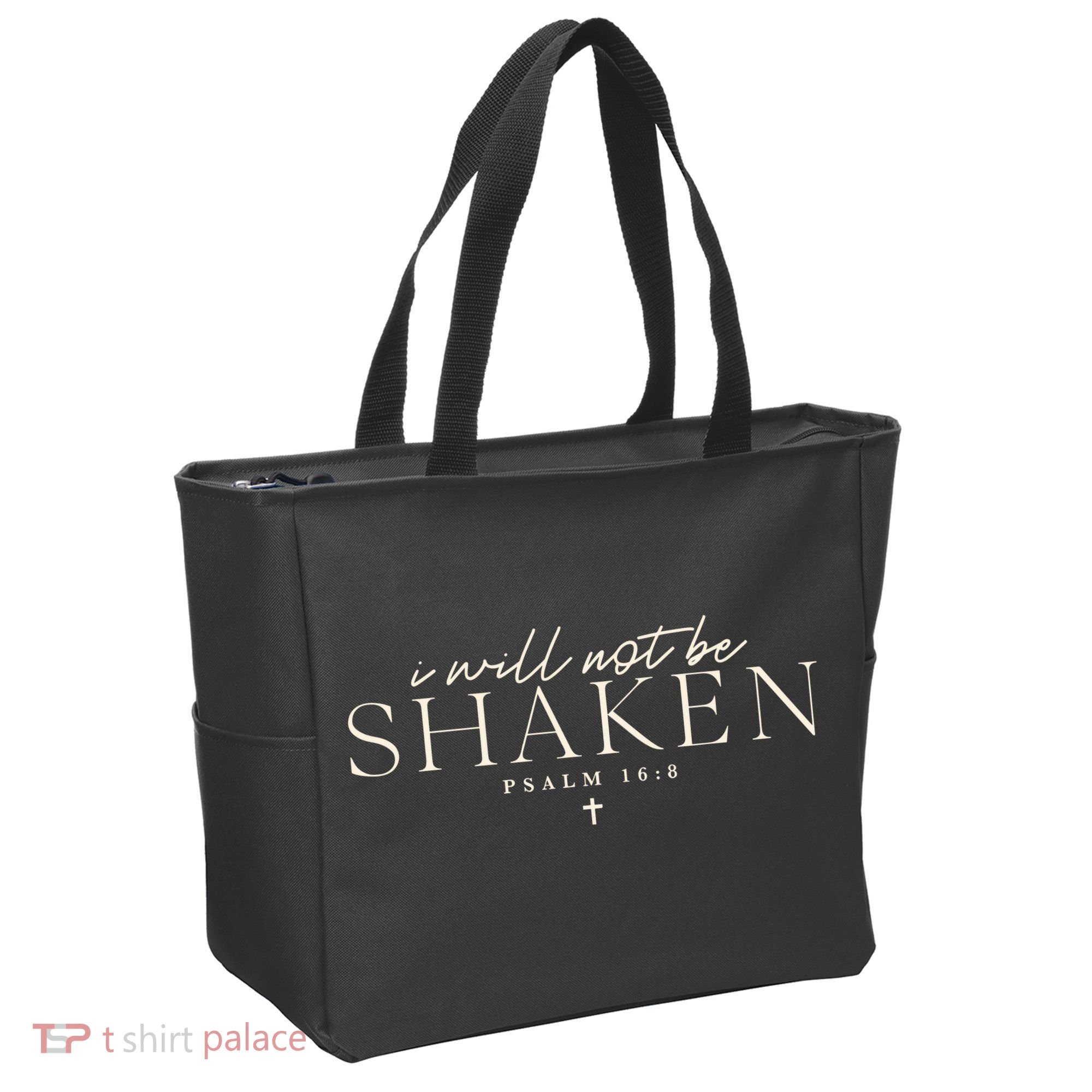I Will Not Be Shaken Christian Minimal Tote Bag