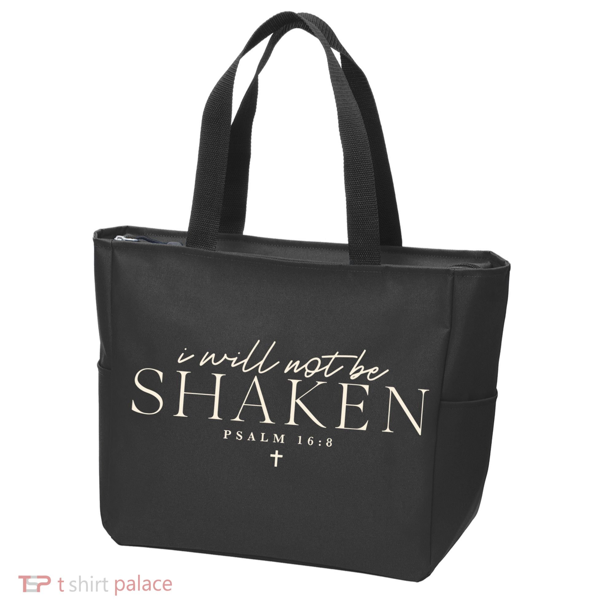 I Will Not Be Shaken Christian Minimal Tote Bag