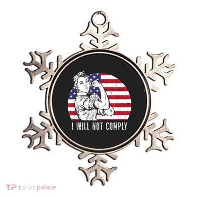 I Will Not Comply American Flag Patriotic Design Ornament