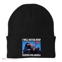 I Will Never Stop Fighting For America Beanie thumb 0
