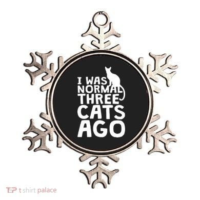 I Was Normal Three Cats Ago LOL Funny Cat Ornament