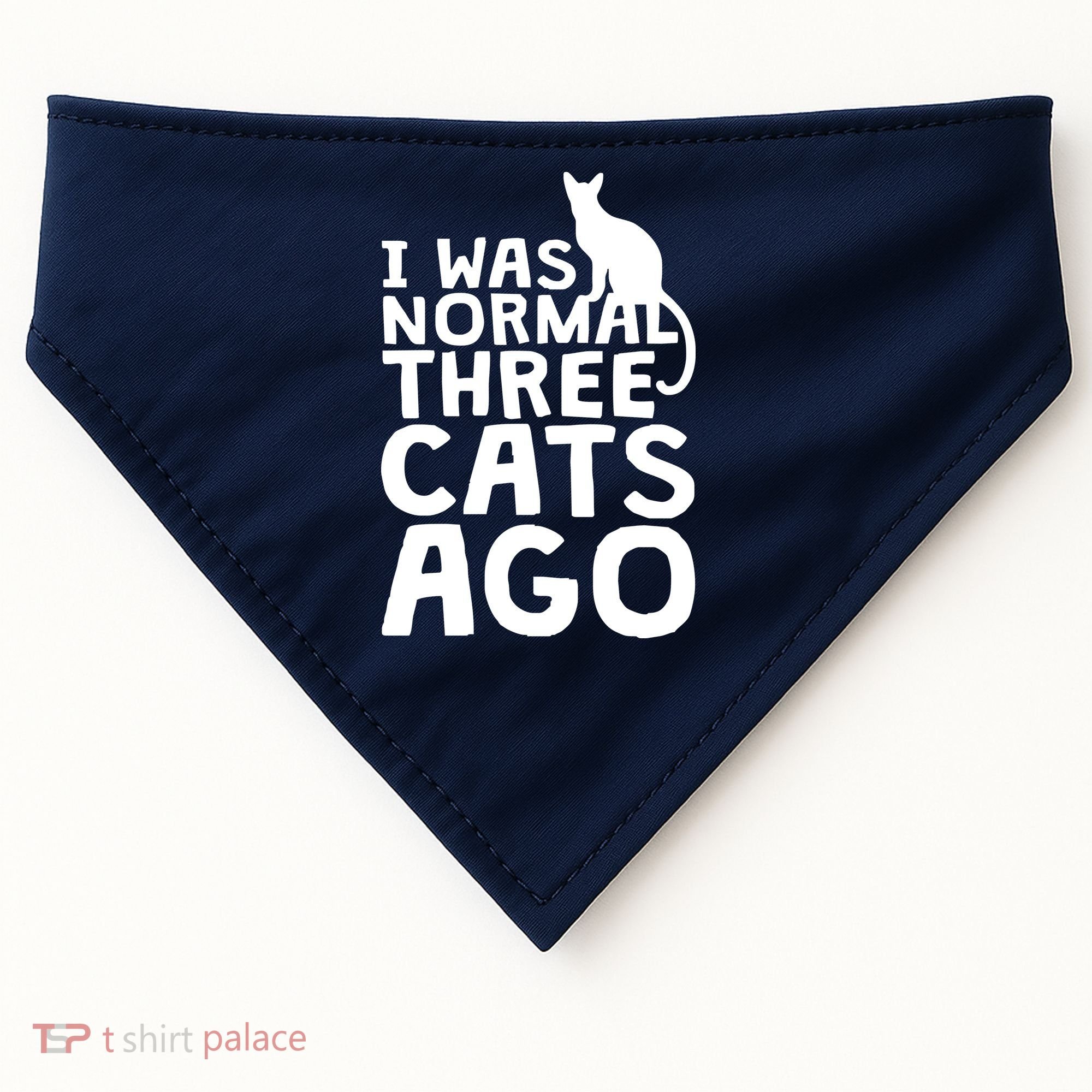 I Was Normal Three Cats Ago LOL Funny Cat USA-Made Doggie Bandana
