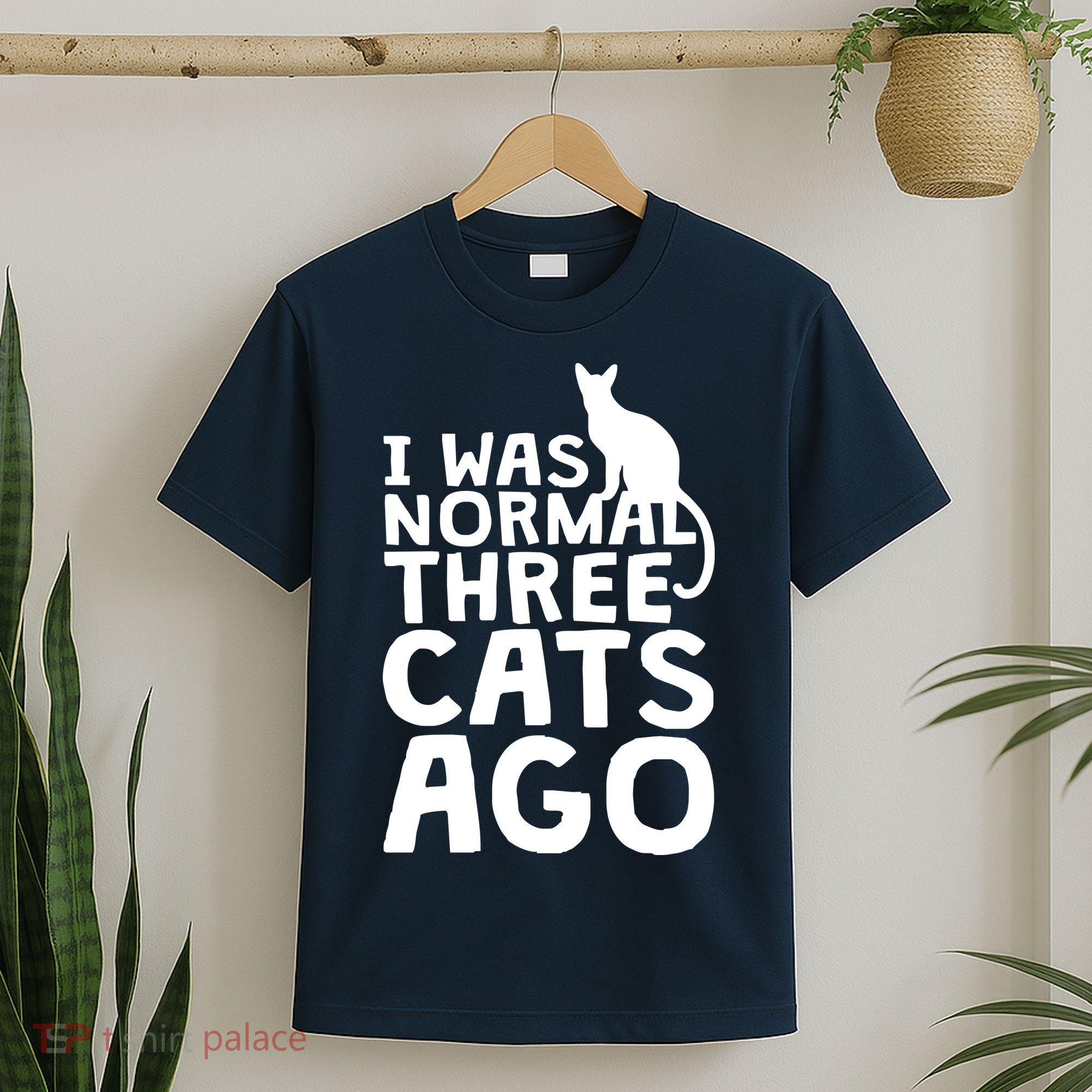 I Was Normal Three Cats Ago LOL Funny Cat T-Shirt