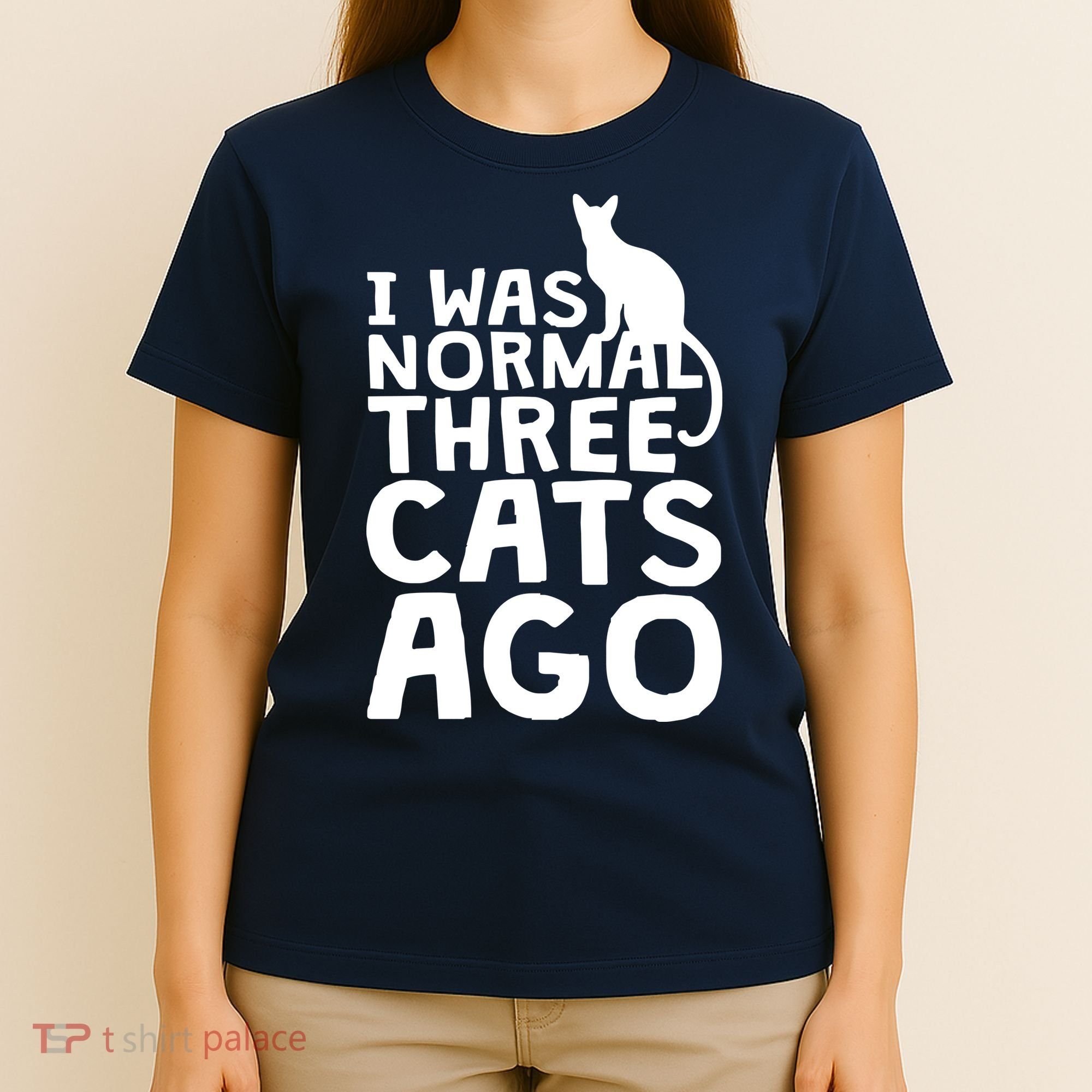 I Was Normal Three Cats Ago LOL Funny Cat T-Shirt