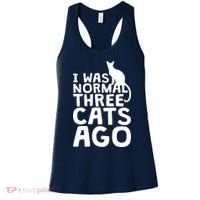 I Was Normal Three Cats Ago LOL Funny Cat Women's Tank Top thumb 0