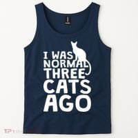 I Was Normal Three Cats Ago LOL Funny Cat Tank Top thumb 2