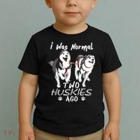 I Was Normal 2 Siberian Huskies Ago Awesome Cute Dog Toddler T-Shirt thumb 2