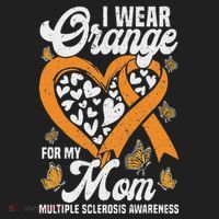 I Wear Orange For My Mom Ms Multiple Sclerosis Awareness Hat thumb 2