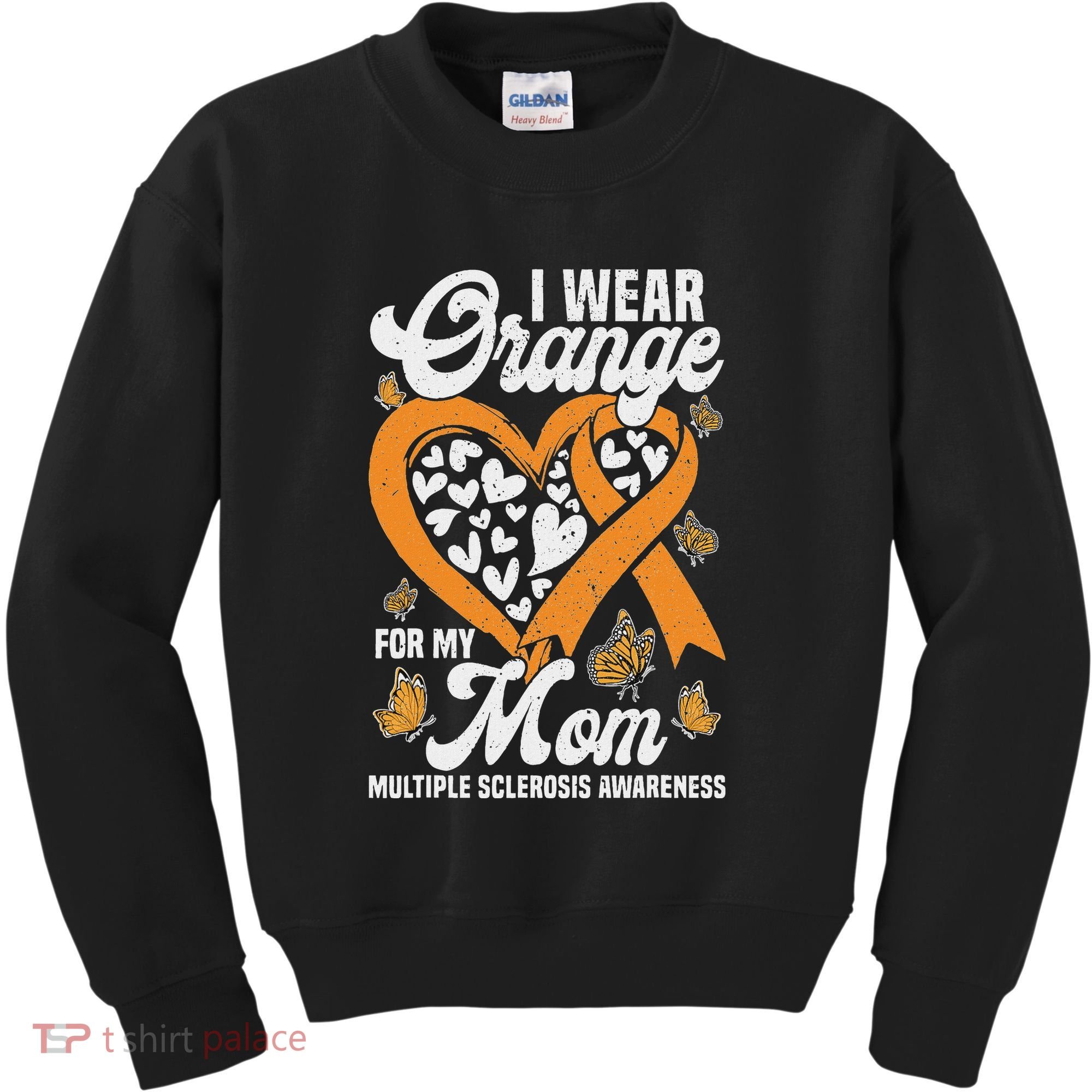 I Wear Orange For My Mom Ms Multiple Sclerosis Awareness Kids Sweatshirt