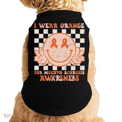 I Wear Orange For Multiple Sclerosis Awareness Ms Warrior Doggie Tank