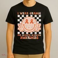 I Wear Orange For Multiple Sclerosis Awareness Ms Warrior T-Shirt thumb 3