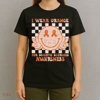 I Wear Orange For Multiple Sclerosis Awareness Ms Warrior T-Shirt thumb 4