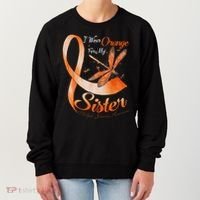 I Wear Orange For My Sister Ms Dragonfly Multiple Sclerosis Women's Sweatshirt thumb 0