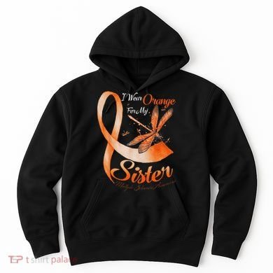 I Wear Orange For My Sister Ms Dragonfly Multiple Sclerosis Hoodie
