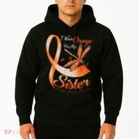 I Wear Orange For My Sister Ms Dragonfly Multiple Sclerosis Hoodie thumb 2