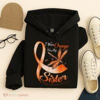 I Wear Orange For My Sister Ms Dragonfly Multiple Sclerosis Hoodie thumb 4