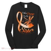 I Wear Orange For My Sister Ms Dragonfly Multiple Sclerosis Long Sleeve Shirt thumb 0