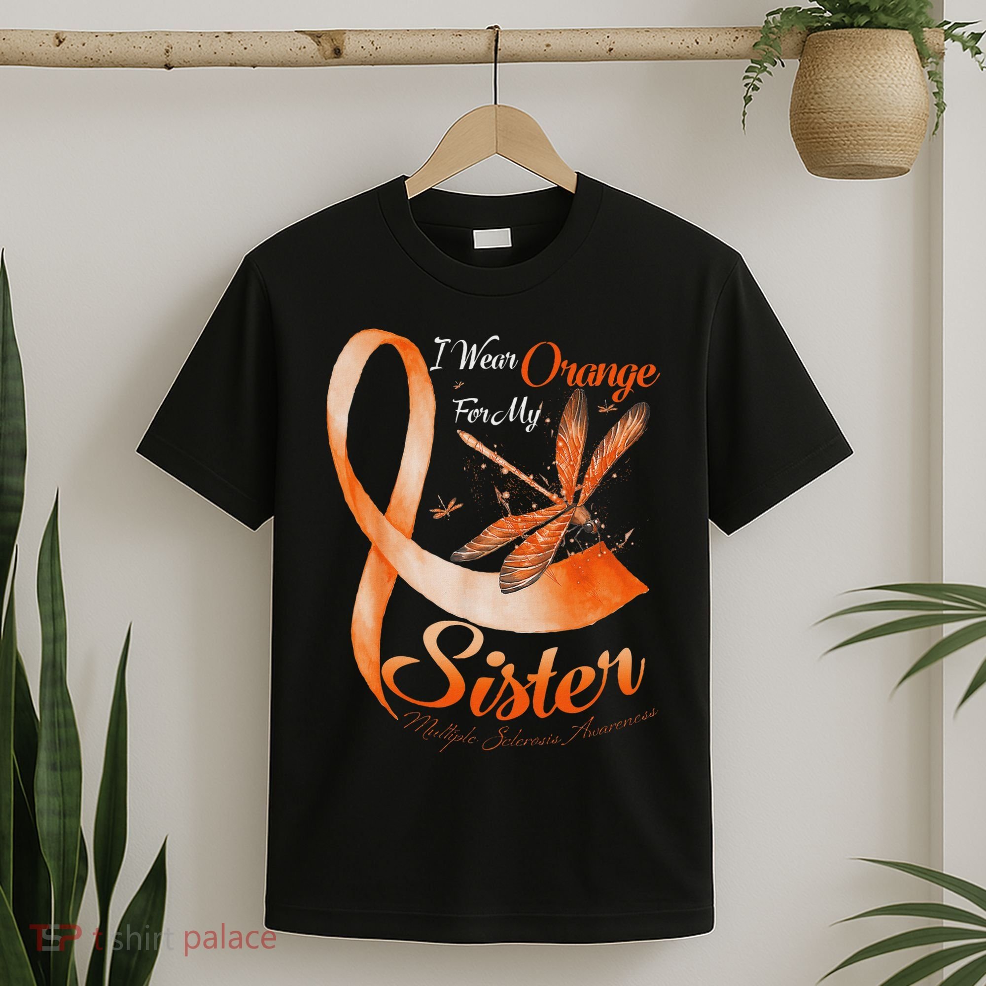 I Wear Orange For My Sister Ms Dragonfly Multiple Sclerosis T-Shirt