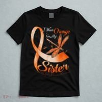 I Wear Orange For My Sister Ms Dragonfly Multiple Sclerosis T-Shirt thumb 5