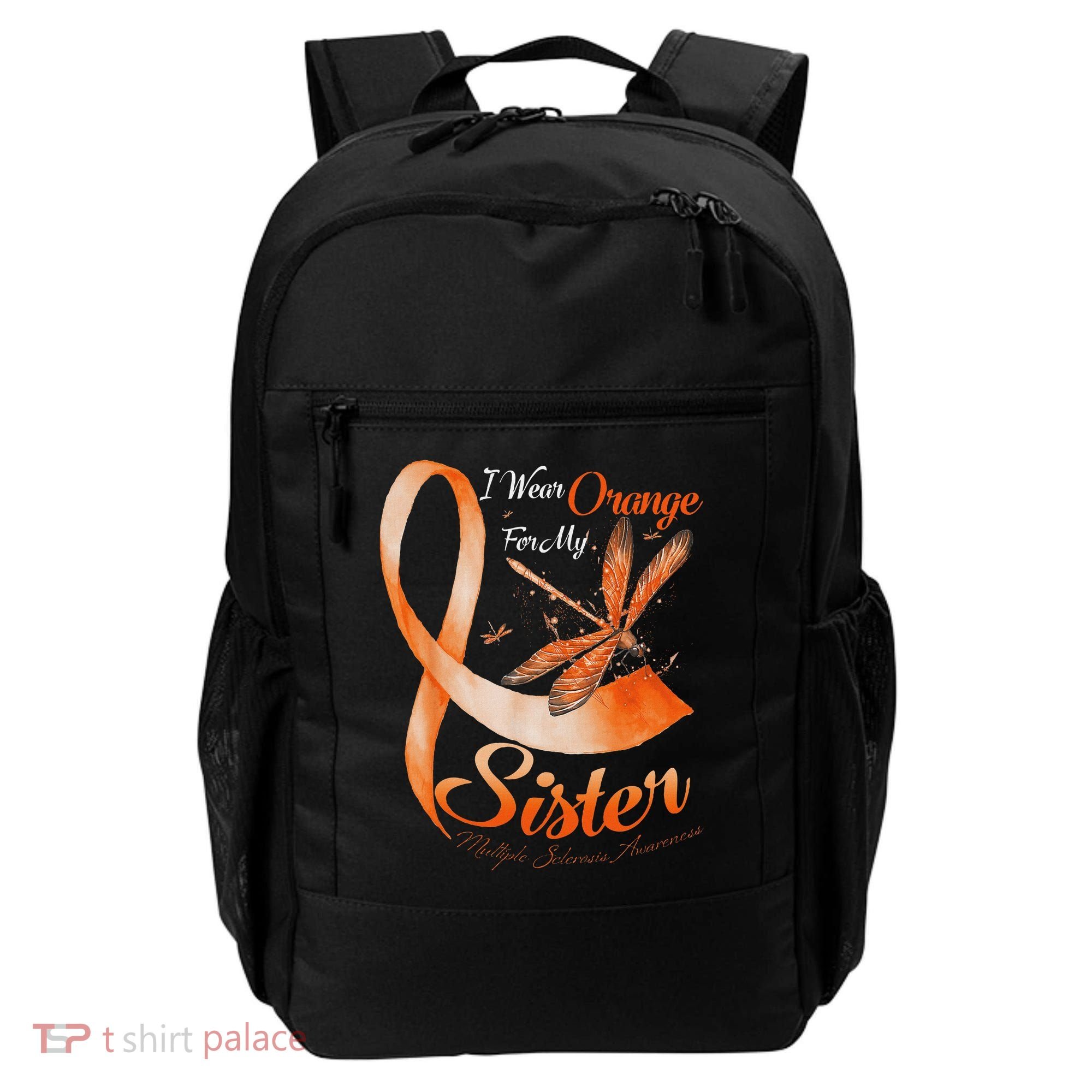 I Wear Orange For My Sister Ms Dragonfly Multiple Sclerosis Backpack