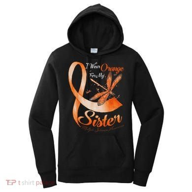 I Wear Orange For My Sister Ms Dragonfly Multiple Sclerosis Women's Hoodie