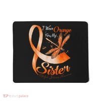 I Wear Orange For My Sister Ms Dragonfly Multiple Sclerosis Mousepad thumb 0