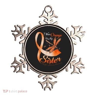 I Wear Orange For My Sister Ms Dragonfly Multiple Sclerosis Ornament