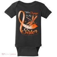I Wear Orange For My Sister Ms Dragonfly Multiple Sclerosis Baby Bodysuit thumb 0